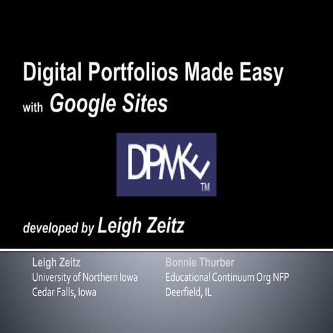 Digital Portfolios Made Easy with Google Sites - ISTE 2014