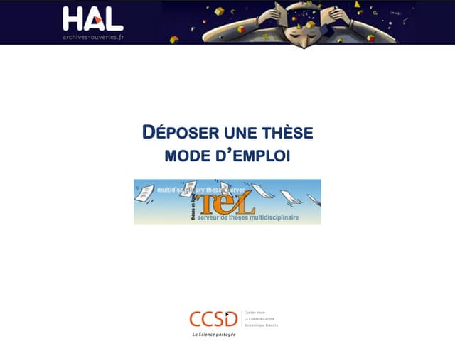 Déposer une thèse dans TEL ou HAL