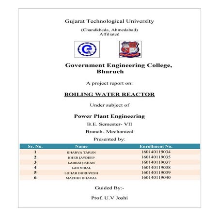BOILING WATER REACTOR