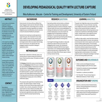 Developing pedagogical quality with lecture capture