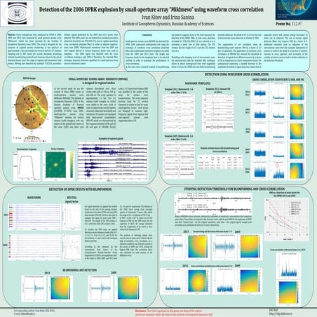 Detection of the 2006 DPRK event using small aperture array Mikhnevo