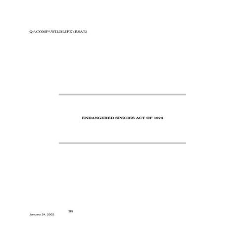 Endangered Species Act