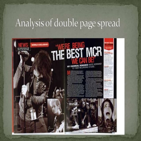 Codes and conventions of a magazine double page | PPTX