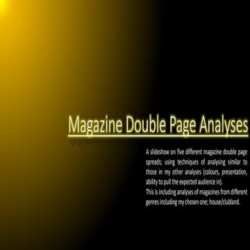 Double page spread analysis | PPTX