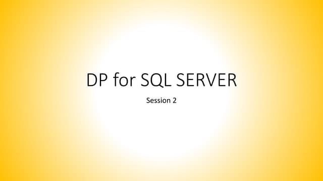 Dp sql server