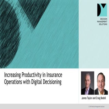 Increasing Productivity in Insurance Operations with Digital Decisioning