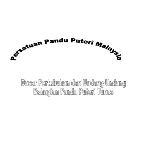 Dasar Pertubuhan dan Undang-undang pandu puteri tunas