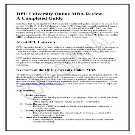 DPU University Online MBA Review.pdf,... | PDF