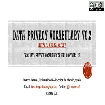 W3C DPVCG - DPV v0.2