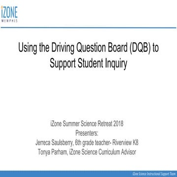 Driving Question Board