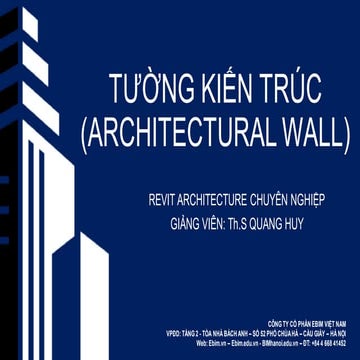 Giáo trình Revit Architecture - Bài 2
