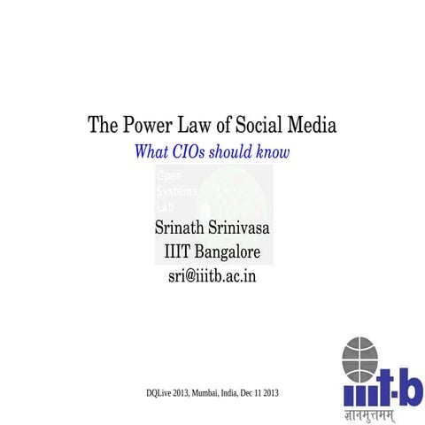 The Power Law of Social Media: What CIOs Should Know