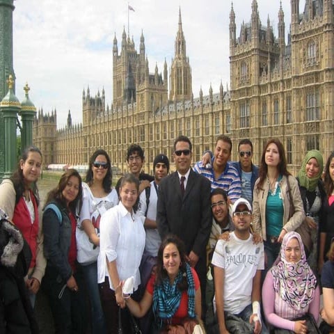 Dr. Refaat Bushra Megalli Head of English Unit with NUB Student (London 2009)