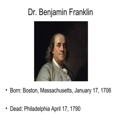 Dr. benjamin franklin report