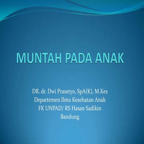 Muntah pada Anak
