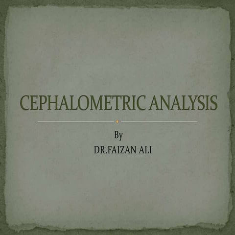 Cephalometric Analysis in Orthodontics