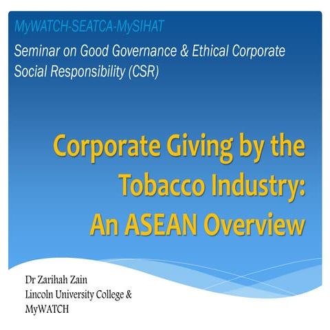Dr.zarihah zain ti csr in asean