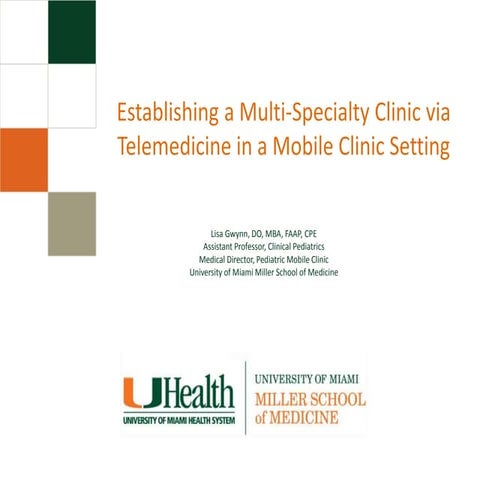 Dr. lisa gwynnum pediatric mobile clinic telehealth program