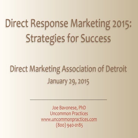 Dr. joe bovanese presentation   1.29.15