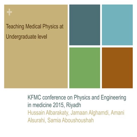Teaching Medical Physics at Undergraduate level