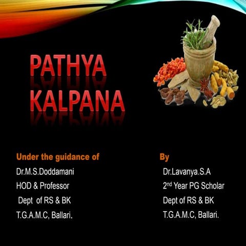 Dr.Lavanya S.A -  pathya kalpana