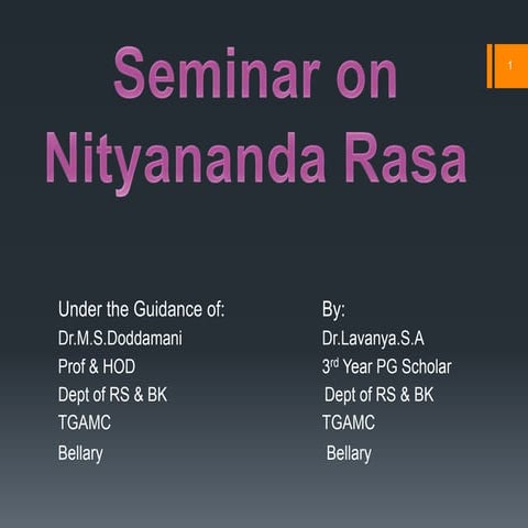Dr.Lavanya.S.A - Nityananda rasa