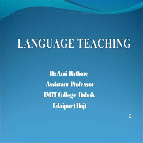Language Teaching | PPT