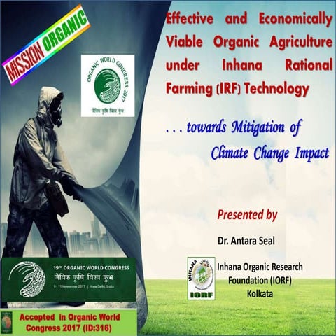 Dr. Antara Seal - 19th World Organic Congress | PPTX