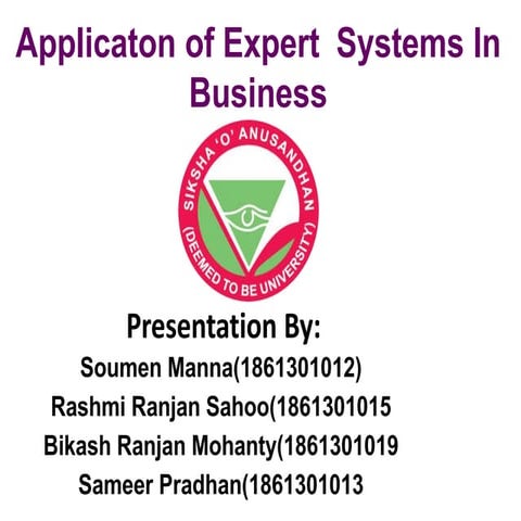 Applicaton of Expert  Systems In Business