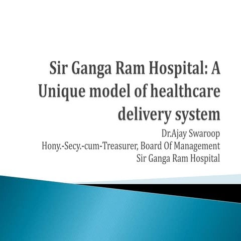 Sir Ganga Ram Hospital Model: A Different Model for Healthcare Delivery