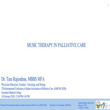 Music Therapy in Palliative Care | PPTX