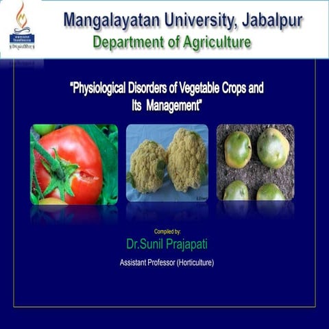 Physiological Disorder of Vegetable Crops