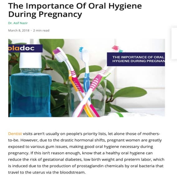 The Importance Of Oral Hygiene During Pregnancy PDF