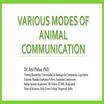 Animal communication - Dr. Jeni Padua