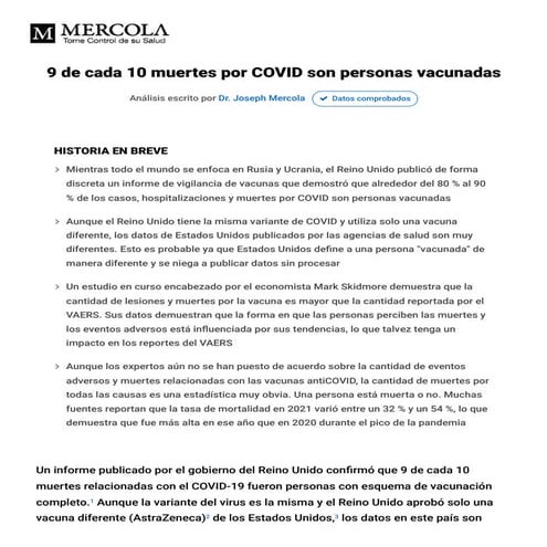 Dr. Mercola. 9 de cada 10 muertes por COVID son personas vacunadas.pdf