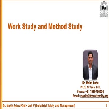Work Study, Method Study