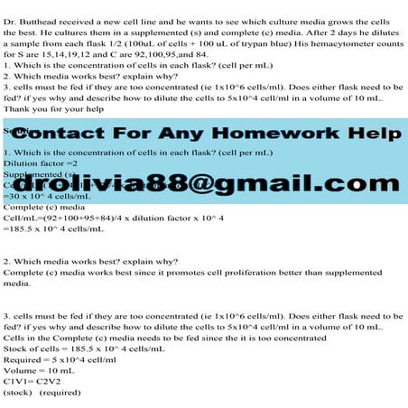 Dr. Butthead received a new cell line and he wants to see which cult.pdf