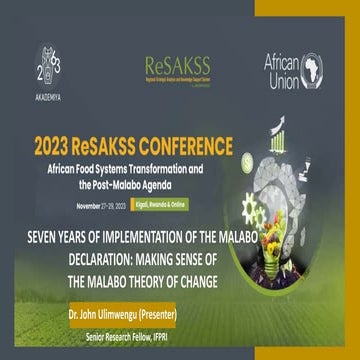 Dr. John Ulimwengu - 2023 ReSAKSS Conference.pptx