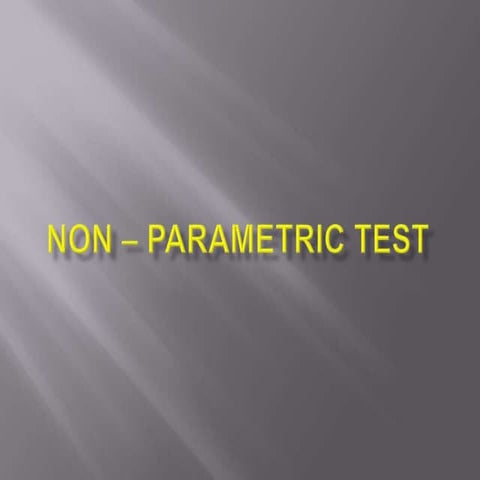 non-parametric test with examples and data problems