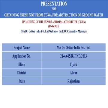 Dr. Oetker ppt present ation of iar and no