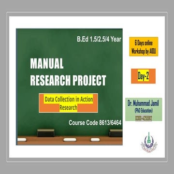 Data Collection methods presentation for the research project