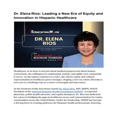 Dr. Elena Rios_ Leading a New Era of Equity and Innovation in Hispanic ...
