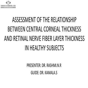 Assessment of Central Corneal Thickness and Retinal Nerve Fiber Layer ...