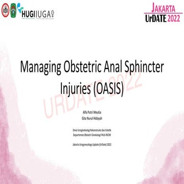 Comprehensive Management of Obstetric Anal Sphincter Injuries (OASIS ...