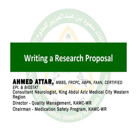 Writing research proposal 