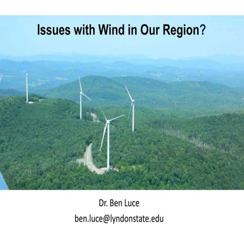 Dr. Ben Luce's NH Wind Watch Presentation- January 18, 2013