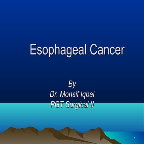 Esophageal Cancer | PPT
