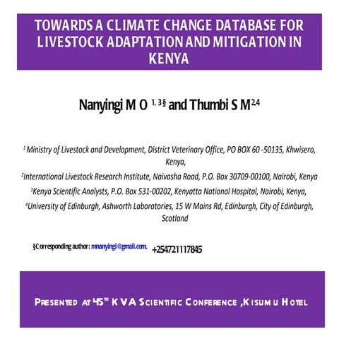 Dr. Nanyingi Climate Change 