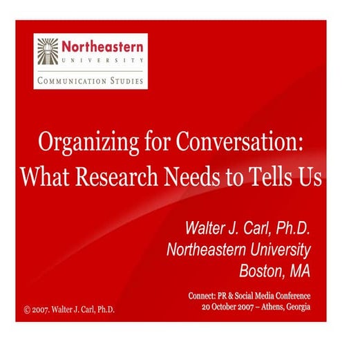 Dr. Walter Carl - Research