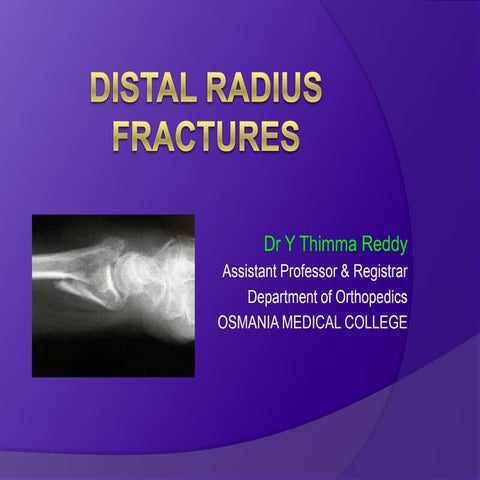 Dr. yt reddy distal radius fractures modified